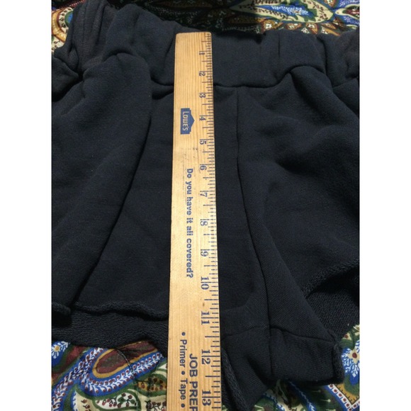 Free People Black Fleece Lounge Shorts High Waisted Drawstring S P - Picture 2 of 5
